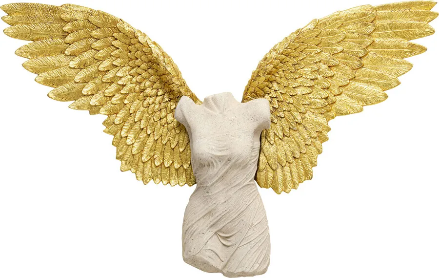 Dekoracja ścienna GUARDIAN ANGEL FEMALE 124x71 - beżowy/złoty