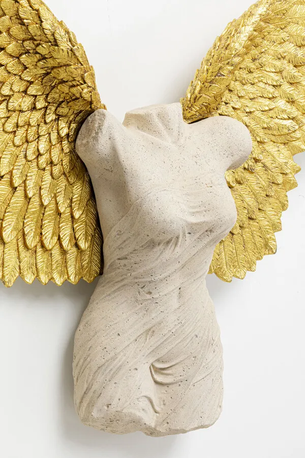 Dekoracja ścienna GUARDIAN ANGEL FEMALE 124x71 - beżowy/złoty