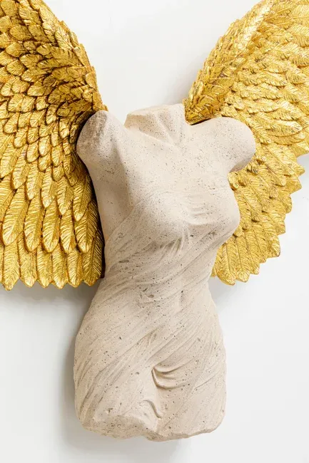 Dekoracja ścienna GUARDIAN ANGEL FEMALE 124x71 - beżowy/złoty