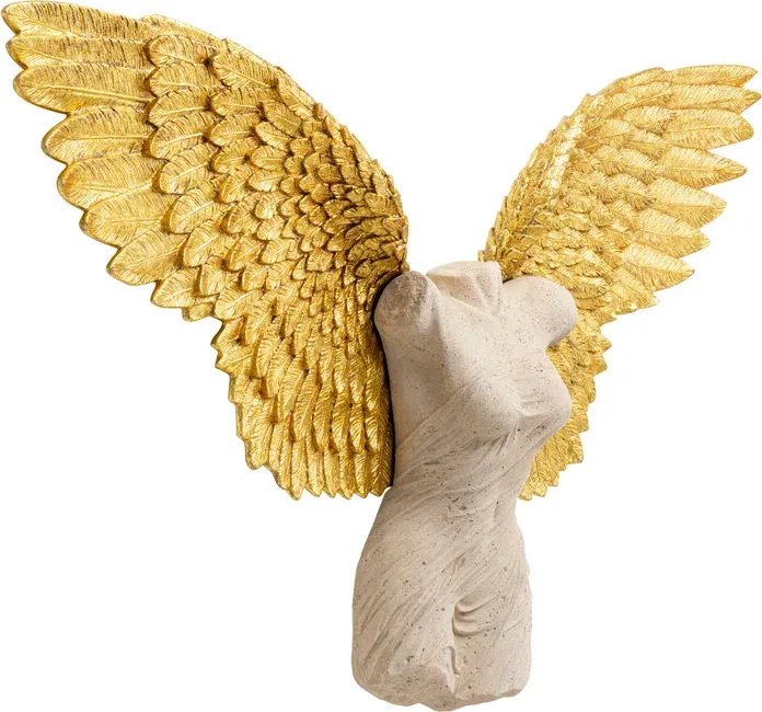 Dekoracja ścienna GUARDIAN ANGEL FEMALE 124x71 - beżowy/złoty