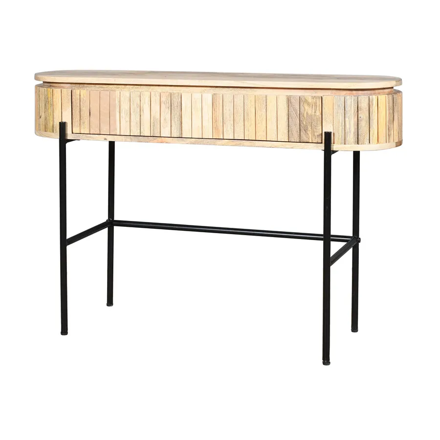 Drewniana konsola z lamelami HS-01-MN - mango