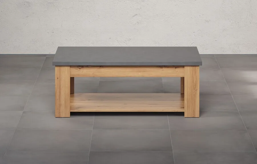 Stolik kawowy FOLLOW 120x67 - dąb artisan/matera