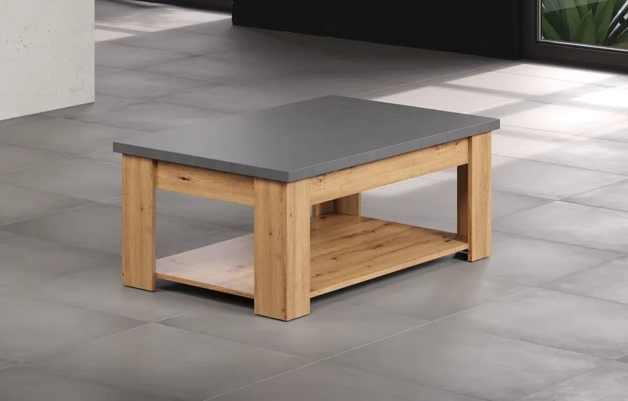 Stolik kawowy FOLLOW 120x67 - dąb artisan/matera