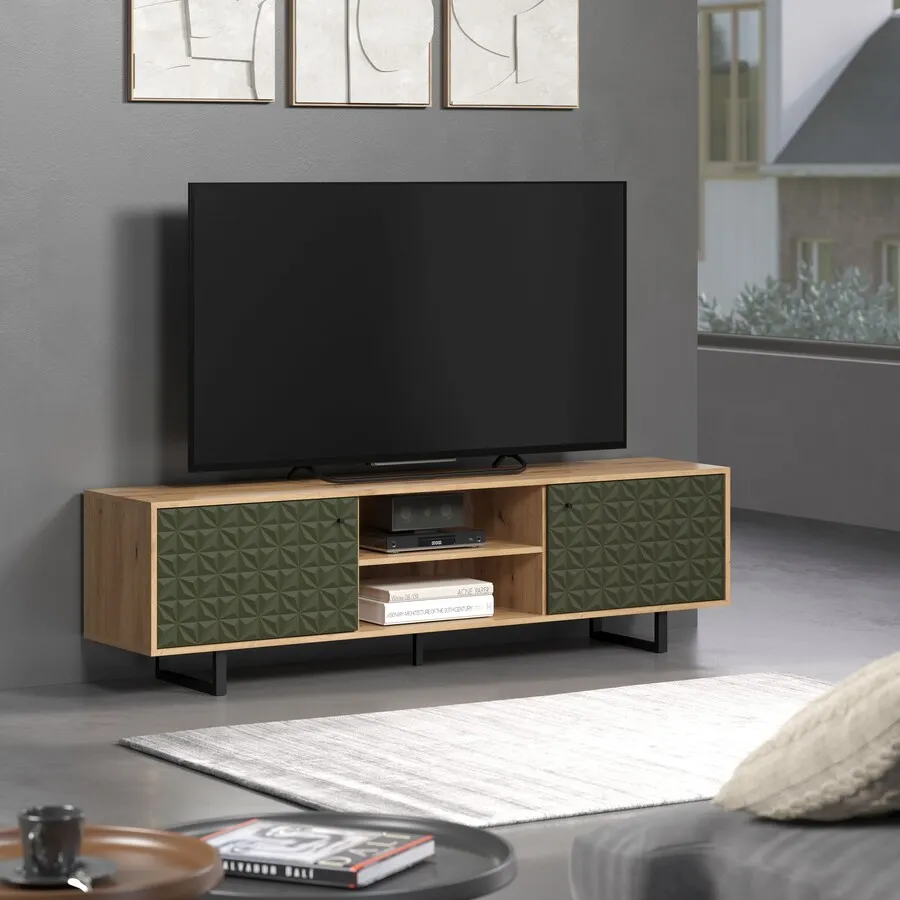Szafka RTV bez frontów SENTRA - dąb artisan