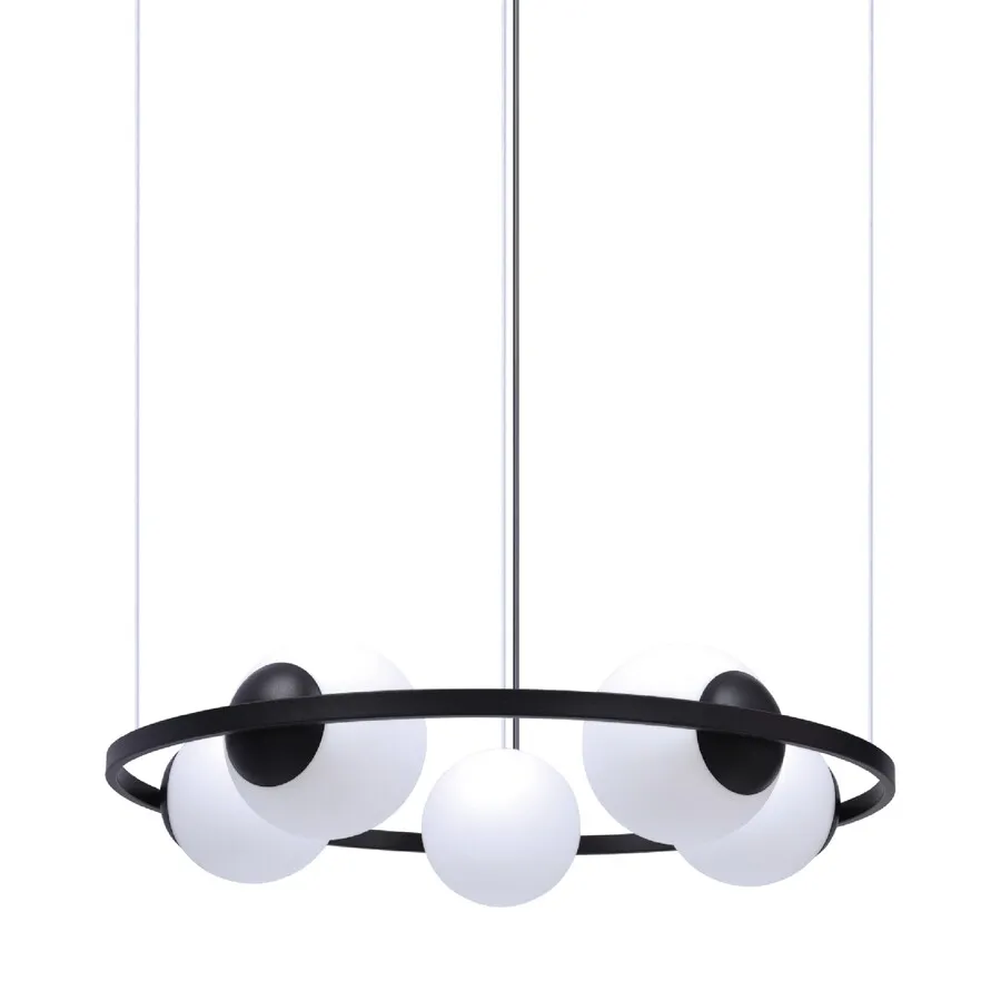 Lampa wisząca ORBIT 5 5011 - czarny/biały