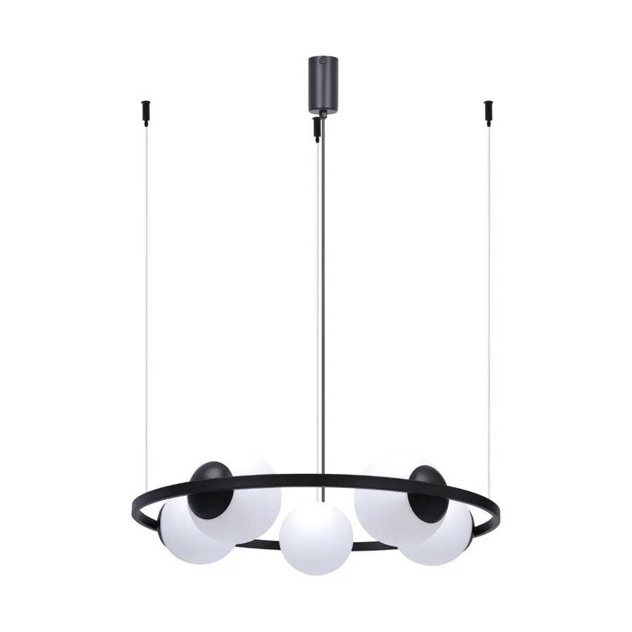 Lampa wisząca ORBIT 5 5011 - czarny/biały