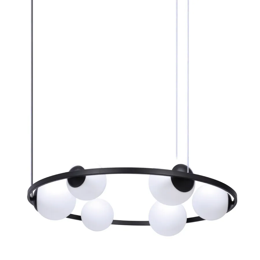 Lampa wisząca ORBIT 6 5007 - czarny/biały