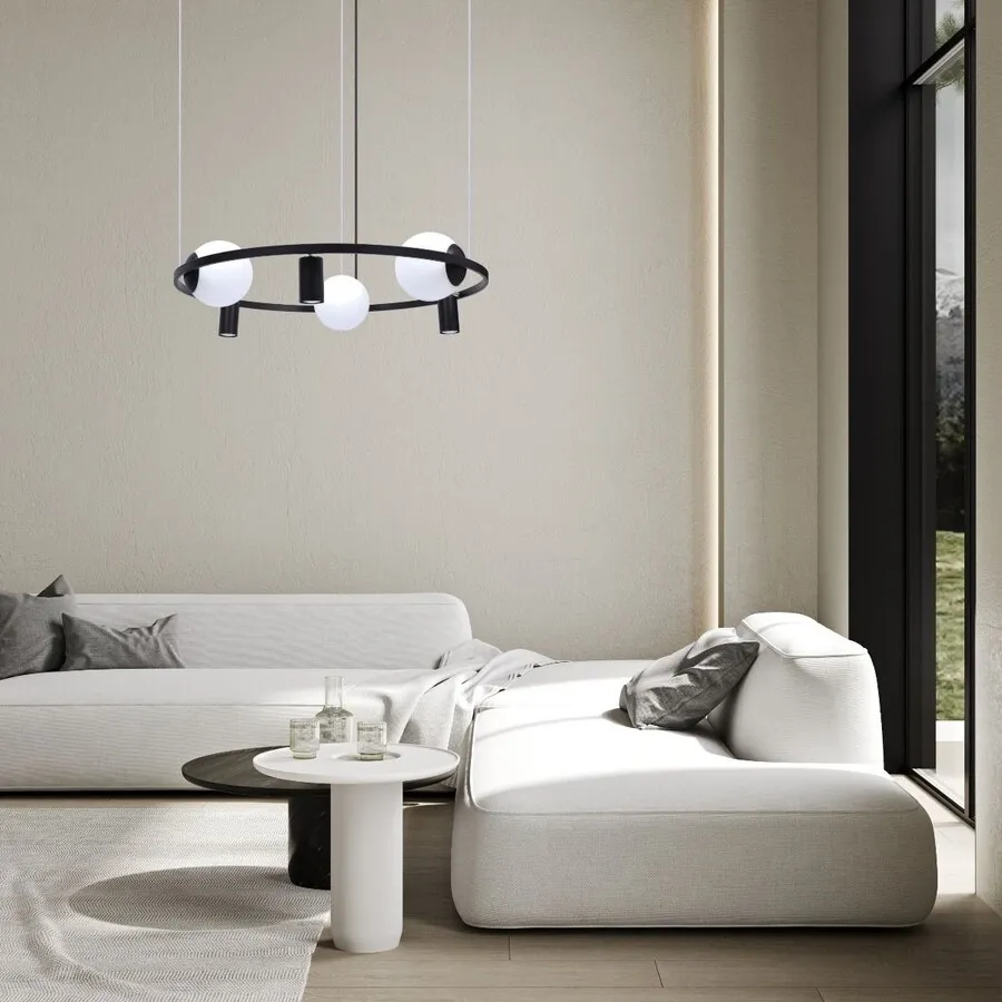 Lampa wisząca ORBIT 3+3 5006 - czarny/biały
