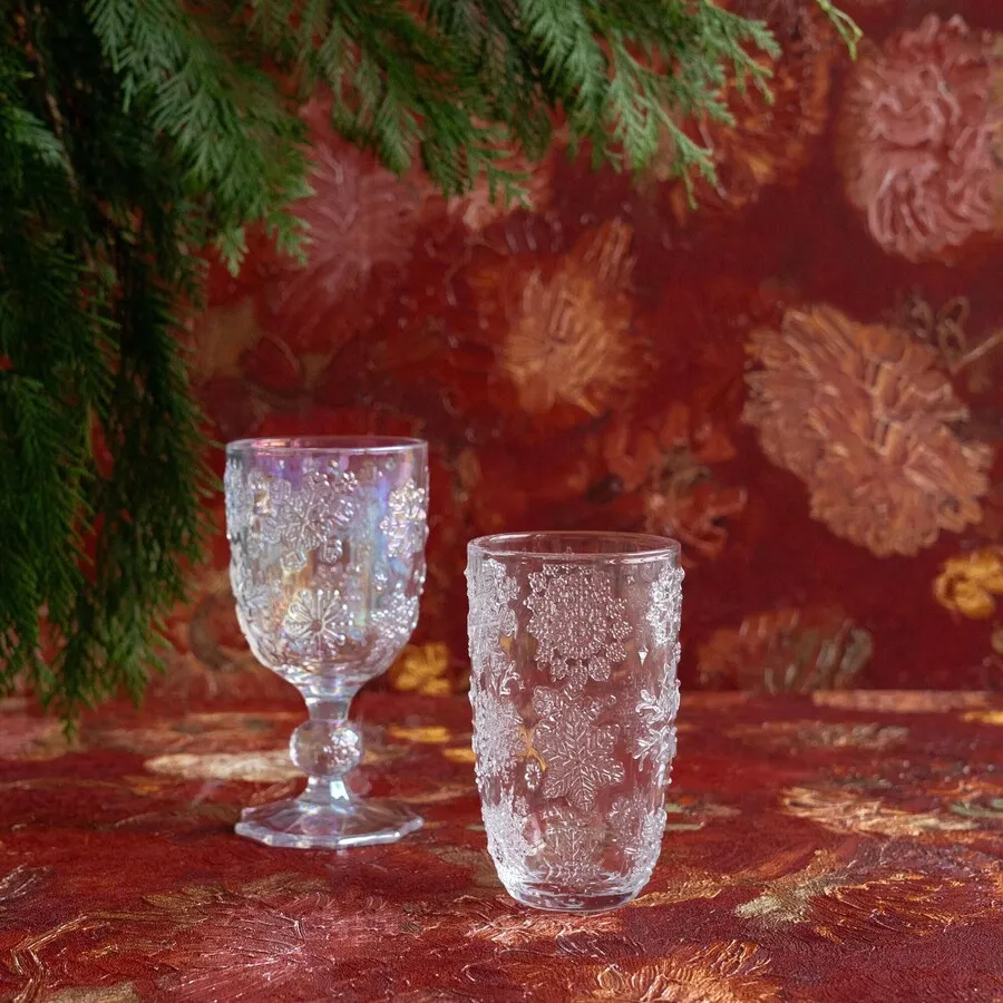 Szklanka wysoka ICE FLOWERS - transparentny
