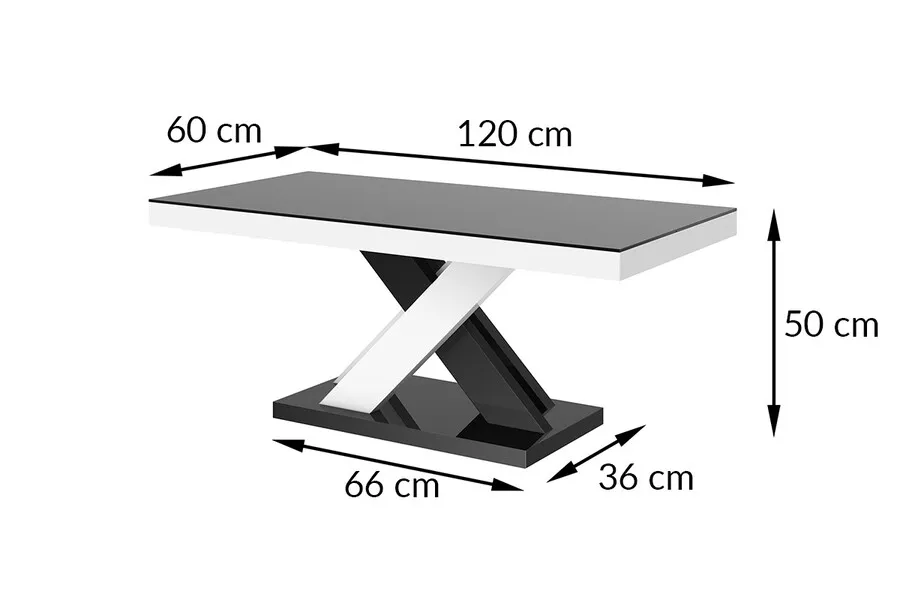 Ława XENON LUX MINI - matowy/czarny