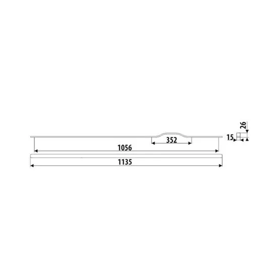 Uchwyt meblowy UA131 - czarny strukturalny / rozstaw 352 /1056 mm