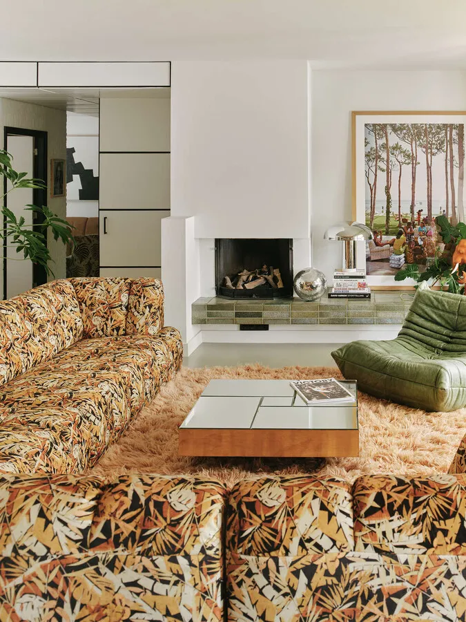 Sofa WAVE element prawy/szezlong - wielokolorowy