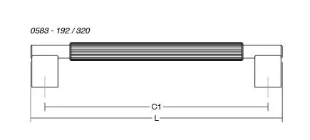 Uchwyt ARPA 0583/320 czarny szczotkowany Viefe