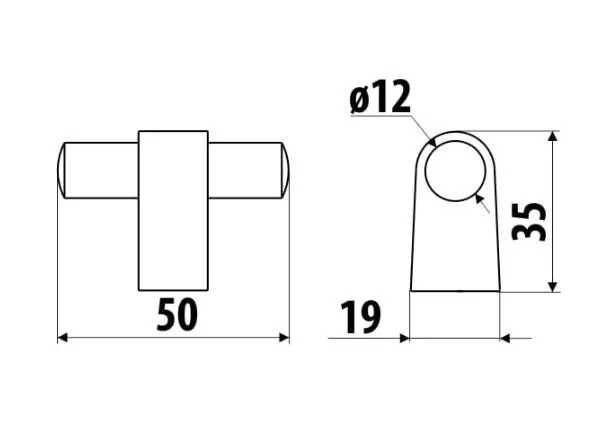 Gałka GS44 - czarny mat