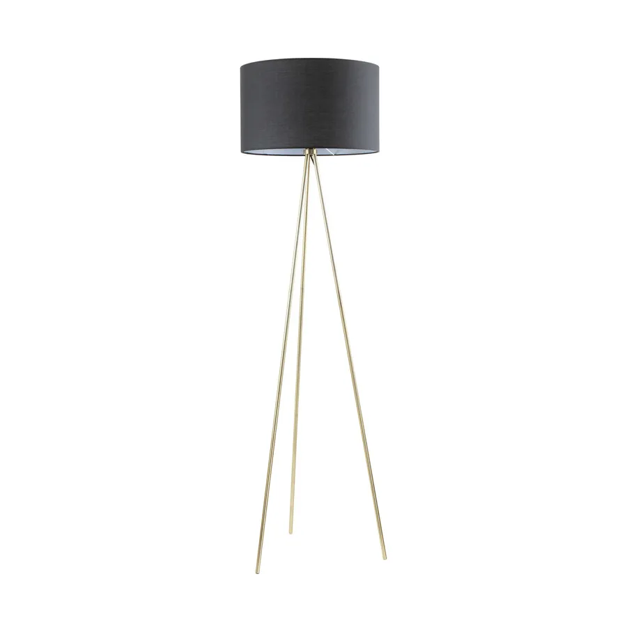 Lampa podłogowa CARA A4001-BK - czarny/zloty