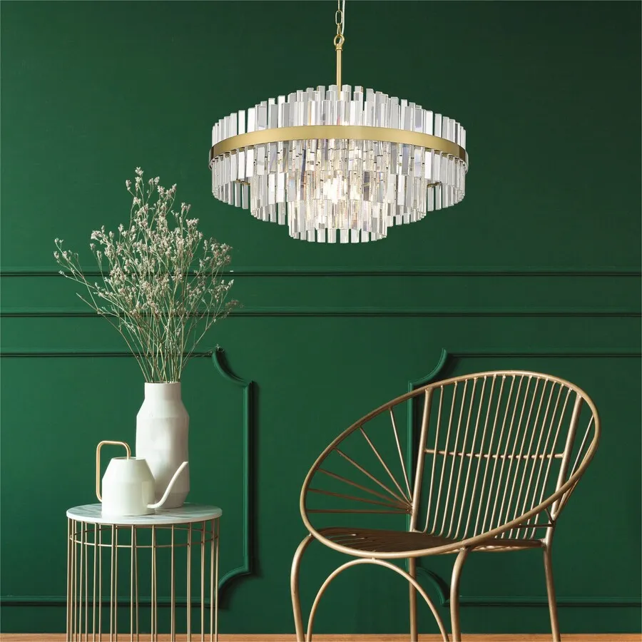 Lampa wisząca CONSTANTINOPLE P0567-12A-2GAC - szczotkowany mosiądz