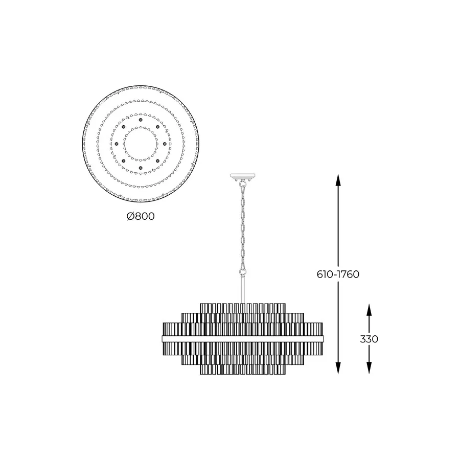 Lampa wisząca CONSTANTINOPLE P0567-16A-2GAC - szczotkowany mosiądz