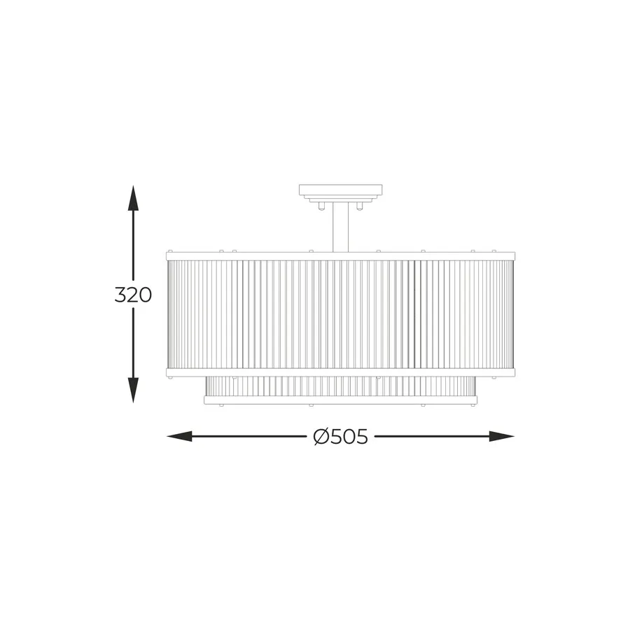 Lampa sufitowa SERGIO C0528-06H-P7AC - czarny