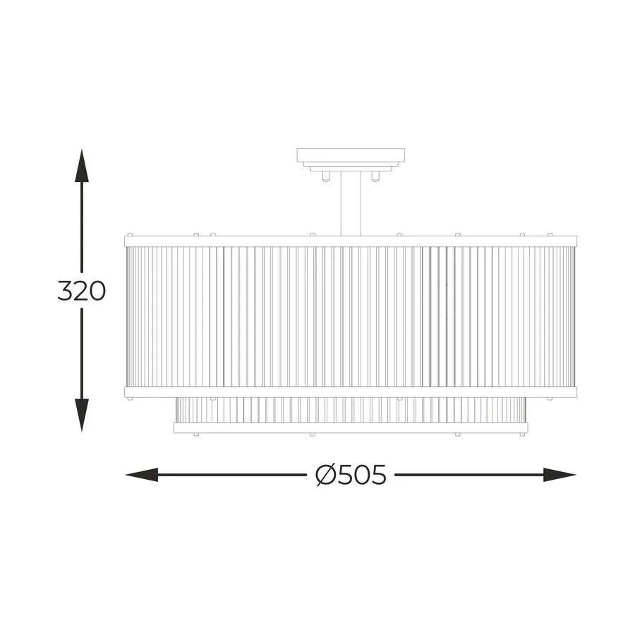 Lampa sufitowa SERGIO C0528-06H-P7AC - czarny