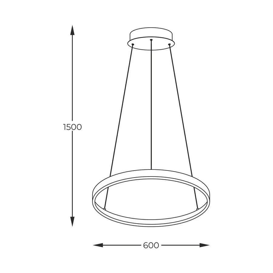 Lampa wisząca BRENO 2023201-BK60 - czarny