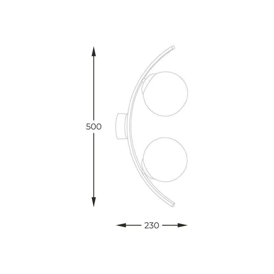 Kinkiet HELIX 5015 - czarny/biały