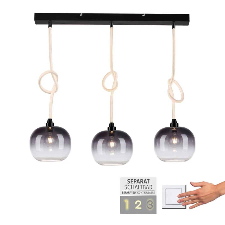 Lampa wisząca LUMA 2411-18 - czarny
