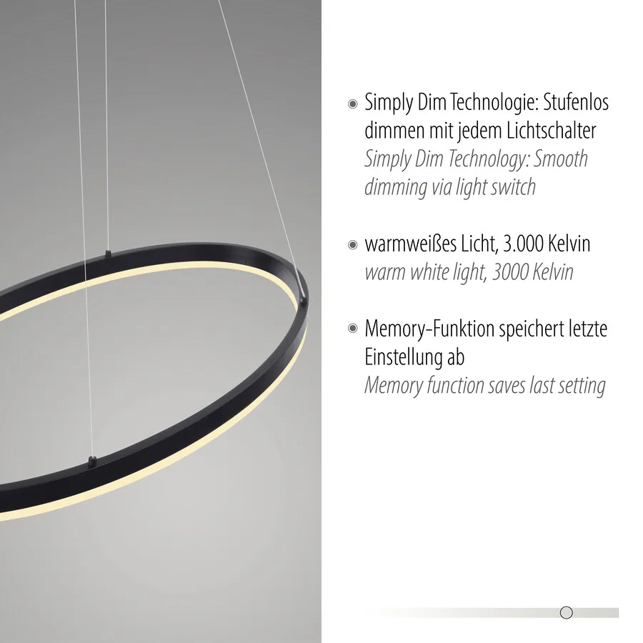 Lampa wisząca TITUS 2392-13 - antracyt
