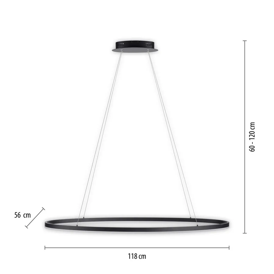 Lampa wisząca TITUS 2393-13 - antracyt