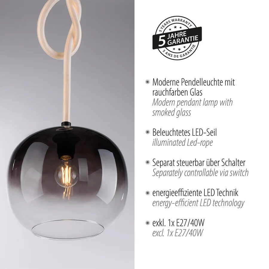 Lampa wisząca LUMA 2410-18 - czarny