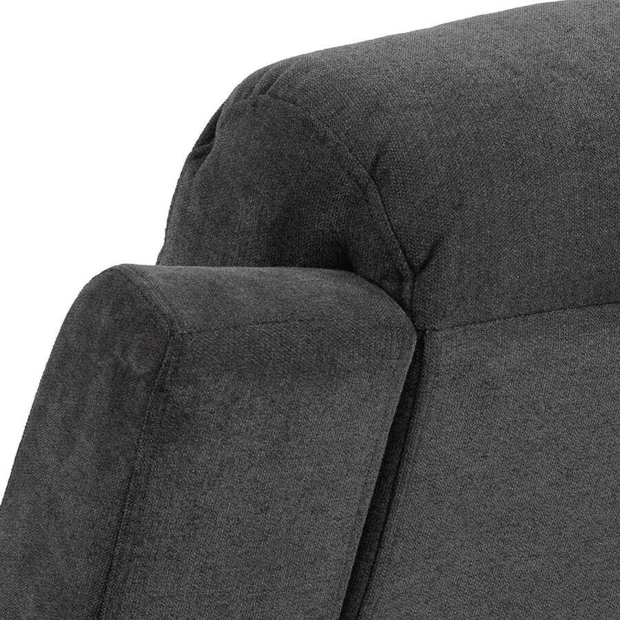 Fotel z funkcją relax VANSBRO - ciemny szary