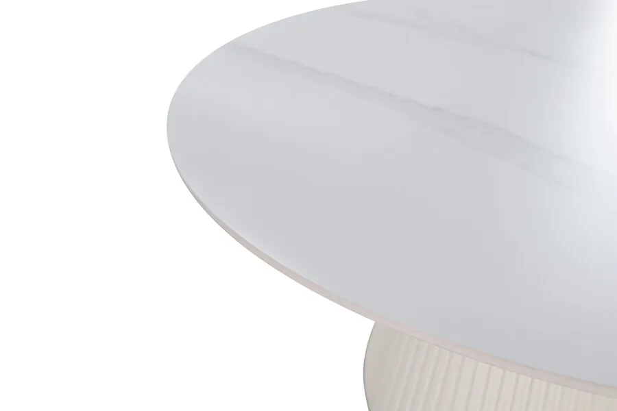 Stół okrągły MODIG 120 cm - biały