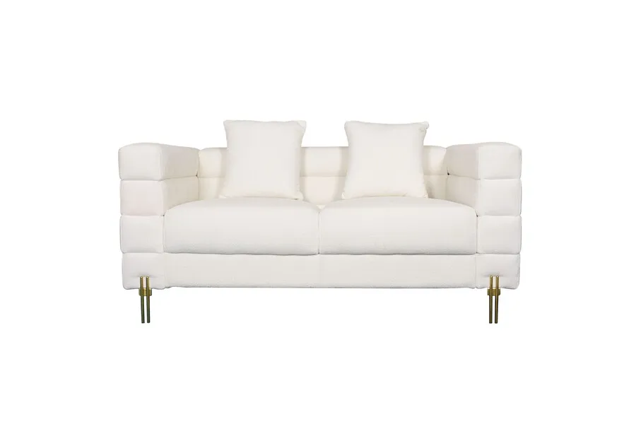 Sofa 2-osobowa NUA N49 bouclé - złamana biel