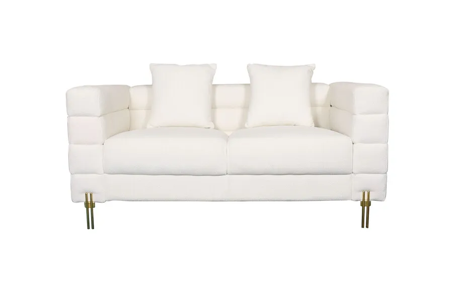 Sofa 2-osobowa NUA N49 bouclé - złamana biel