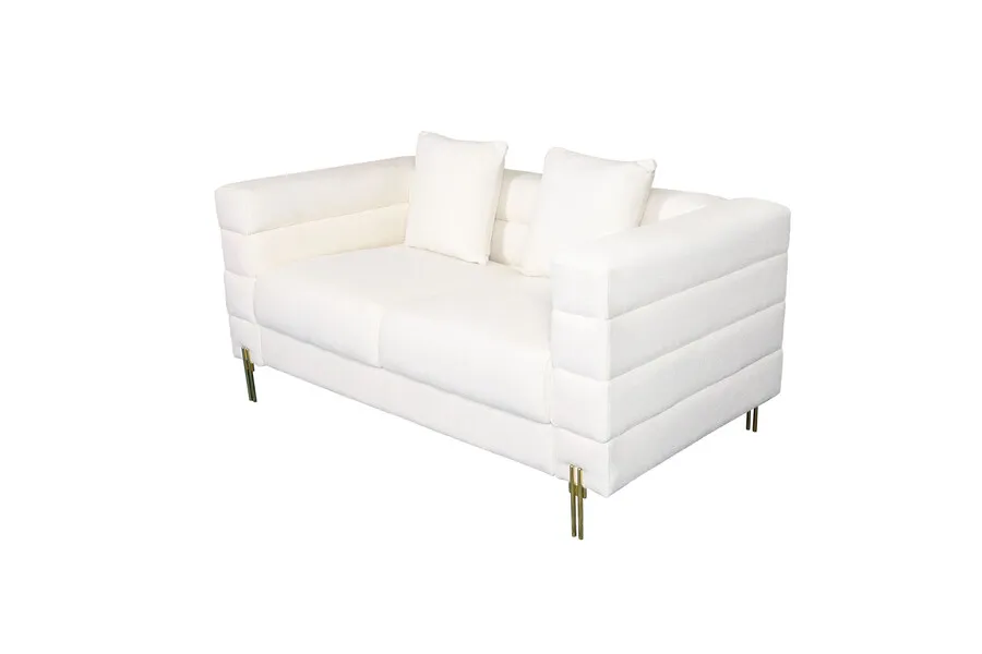 Sofa 2-osobowa NUA N49 bouclé - złamana biel