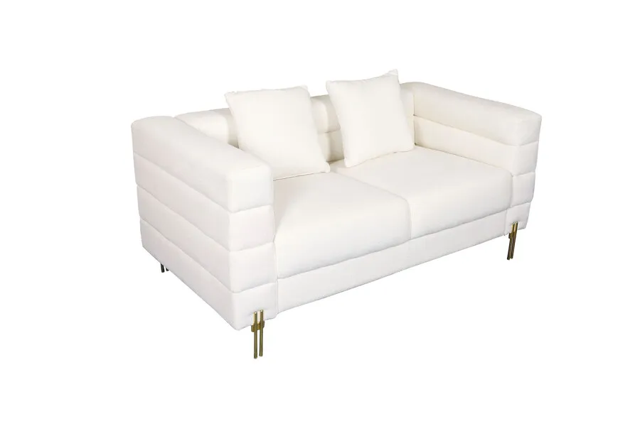 Sofa 2-osobowa NUA N49 bouclé - złamana biel