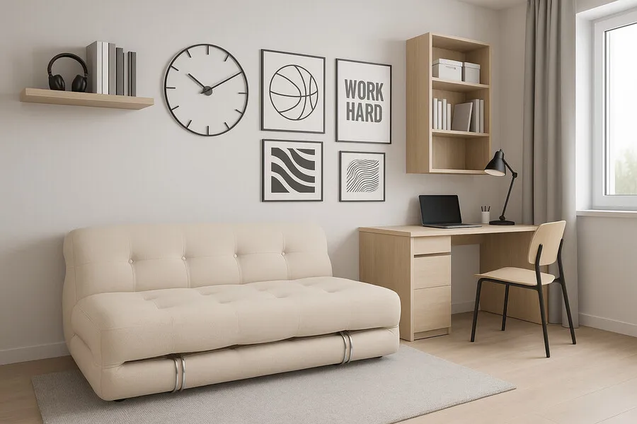 Sofa 3-osobowa NUA N59 bouclé - złamana biel