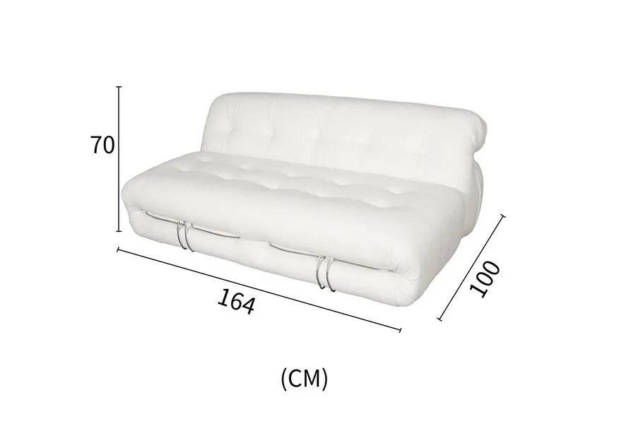 Sofa 3-osobowa NUA N59 bouclé - złamana biel