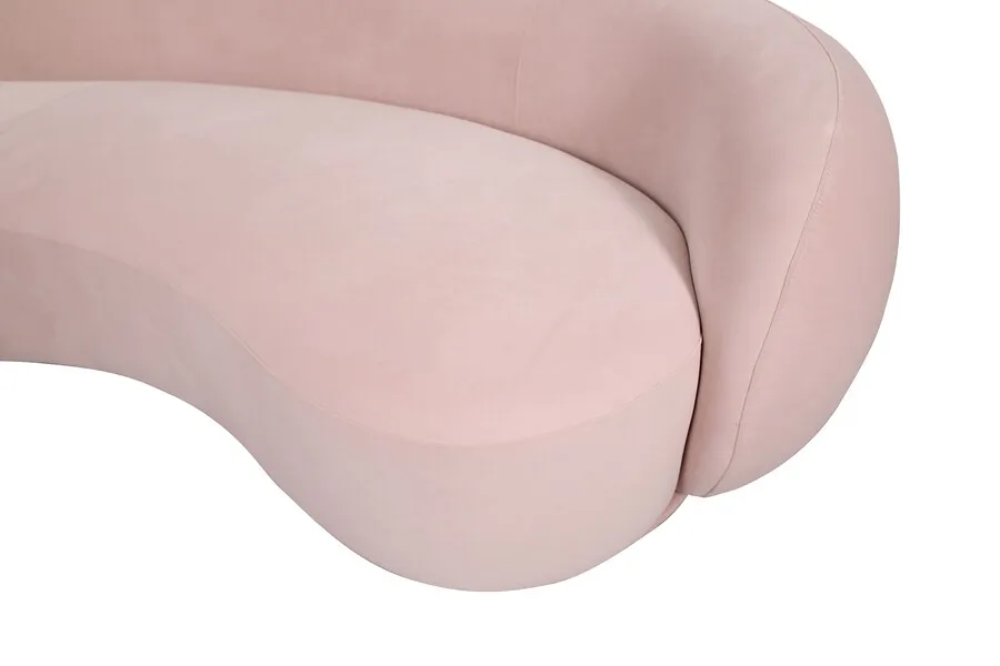Sofa NUA N77 welur - różowy