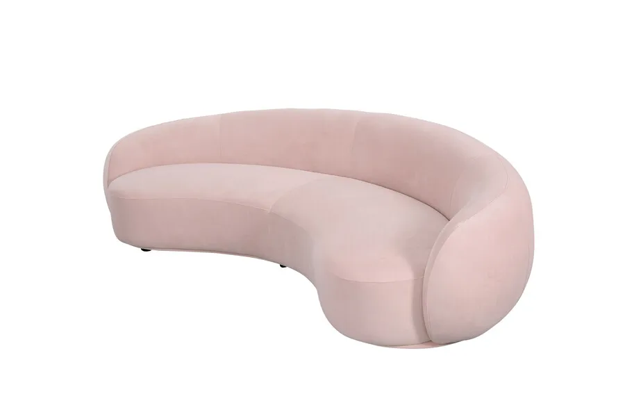 Sofa NUA N77 welur - różowy