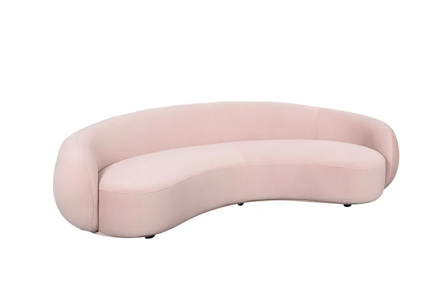 Sofa NUA N77 welur - różowy