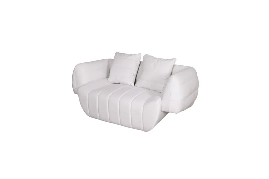 Sofa 2-osobowa NUA N90 welur - złamana biel