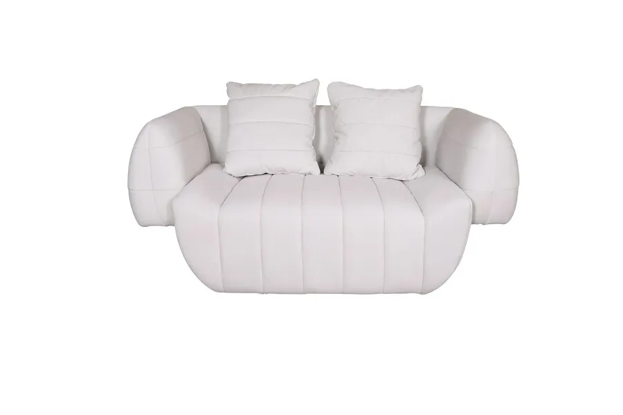 Sofa 2-osobowa NUA N90 welur - złamana biel