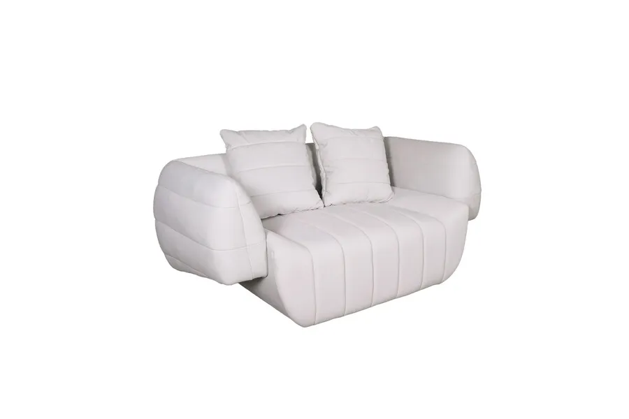 Sofa 2-osobowa NUA N90 welur - złamana biel