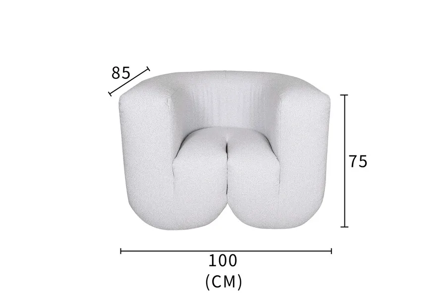 Fotel NUA N88 - jasny szary