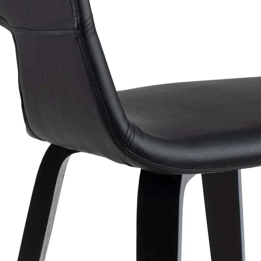 Krzesło z podłokietnikami NOVA ekoskóra - czarny