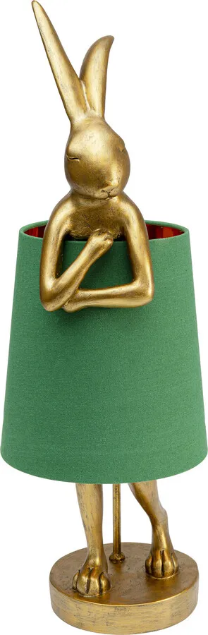Lampa stołowa ANIMAL RABBIT 68 - złoty/zielony