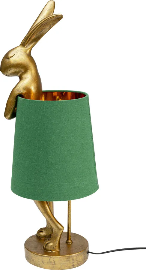 Lampa stołowa ANIMAL RABBIT 68 - złoty/zielony