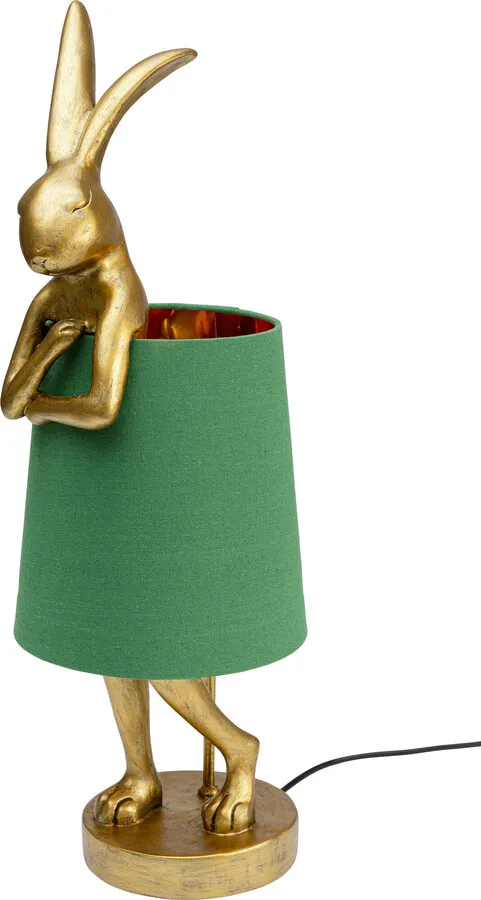 Lampa stołowa ANIMAL RABBIT 68 - złoty/zielony