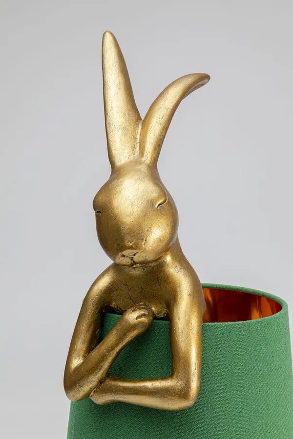 Lampa stołowa ANIMAL RABBIT 68 - złoty/zielony