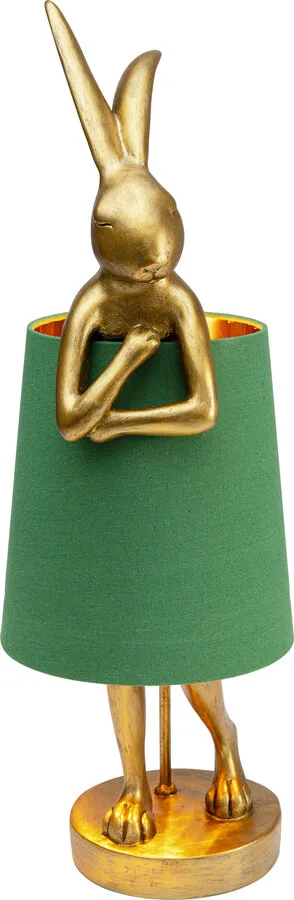 Lampa stołowa ANIMAL RABBIT 68 - złoty/zielony